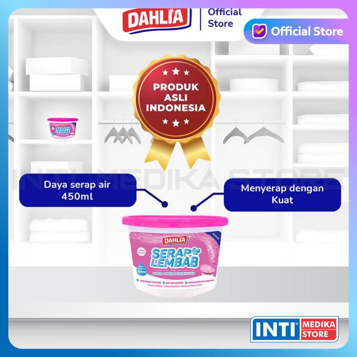 Gambar DAHLIA - Serap Lembab Refillable 450ml Anti Jamur | Penyerap Udara Lembab & Penghilang Bau Apek - Lightly Scented dari INTI MEDIKA STORE undefined Tokopedia