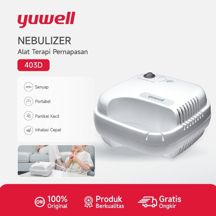 Gambar Yuwell Nebulizer 403D Kompresor | Air Compressing Nebulizer |  Partikel Halus, Cocok untuk Anak & Dewasa - 403D dari Yuwell ID Kota Administrasi Jakarta Timur Tokopedia
