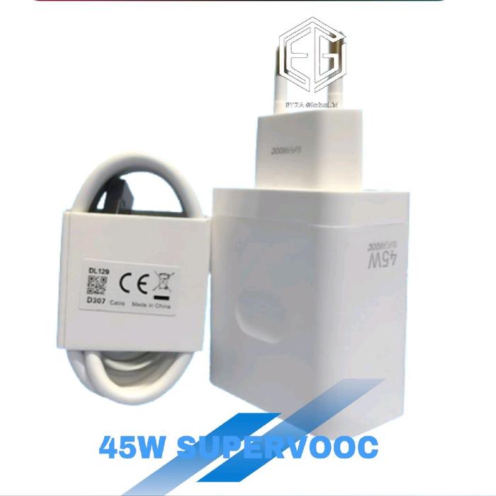 Gambar Charger For Oppo 45W SuperVooc Original Adaptor - Kabel data type-C - SATU SET 45W SUPERVOOC dari EYZA Global.id undefined Tokopedia