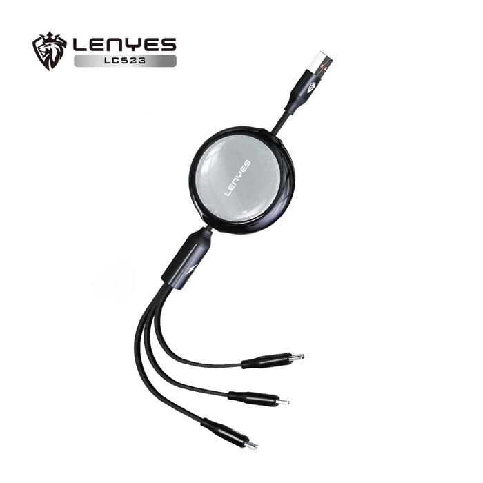 Gambar LENYES LC524 Kabel Data 3 in 1 Fast Charging 60W Data Cable Type C To Type C Lightning 1.2 Meter - LC523 dari LENYES INDONESIA undefined Tokopedia