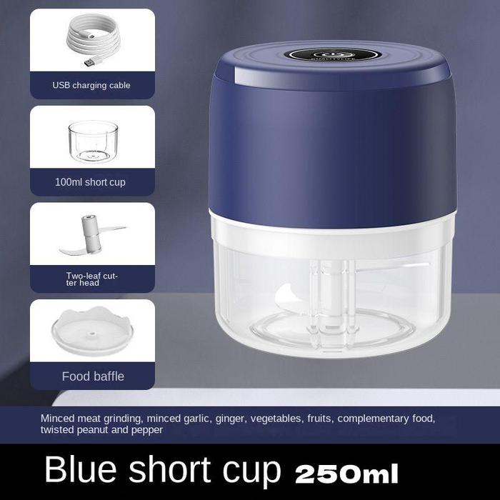 Gambar Alat Cincang Hand Pulled Kitchen Grinder Mini Food Chopper Blender - Listrik-Biru（Dapat diisi ulang） dari tato.id undefined Tokopedia