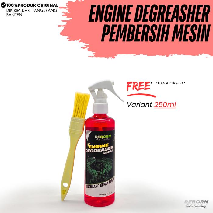 Gambar Reborn Auto Detailing Engine Degreaser Merah 250ml Pembersih Kerak Mesin & Kuas Gratis Original 100% Kendaraan dari REBORN AutoDetailing undefined Tokopedia