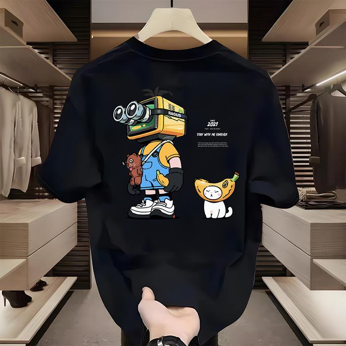 Gambar Kaos Distro Unisex cowok cewek motif kucing pisang robot lucu Gaya Biasa bahan katun 24s tebal adem nyaman nyerap keringat Lengan pendek crew neck combed laki pria wanita perempuan dewasa remaja anak siswa sekolah estetik elegant V172 Baju Pakaian Fashion - Hitam, katun 24s, M dari Baju Distro ID undefined Tokopedia