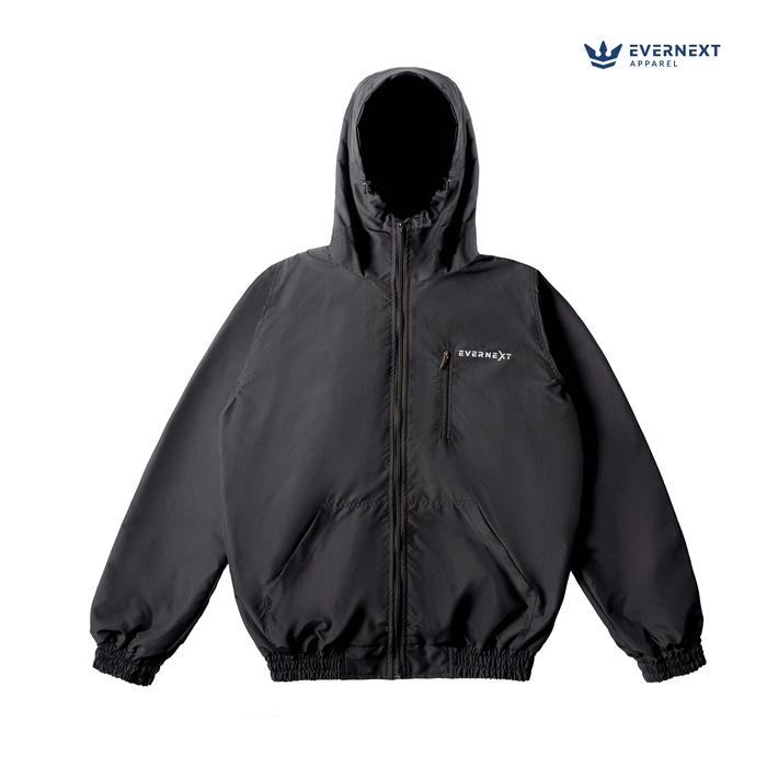 Gambar EVERNEXT Jaket Pria Taslan Casual Waterproof Jaket Outdoor Riding Motor Sonic Jacket Windbreaker Cowok - BLACK, L dari EVERNEXT PROJECT undefined Tokopedia