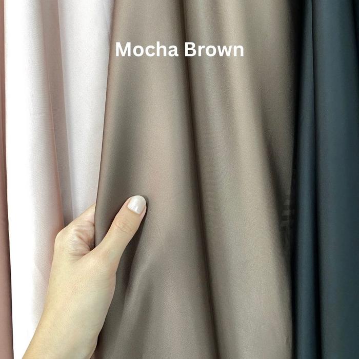Gambar Kain Satin Sutra Double Face Tebal Premium Glossy - Mocha Brown, 3,5meter dari Bintang fajar textile undefined Tokopedia