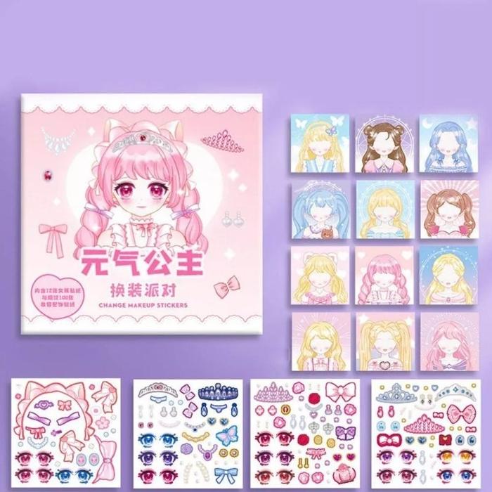 Gambar DIY Buku Stiker Change Makeup Ketrampilan Dekorasi - Princess Makeup dari Ribbon Land undefined Tokopedia
