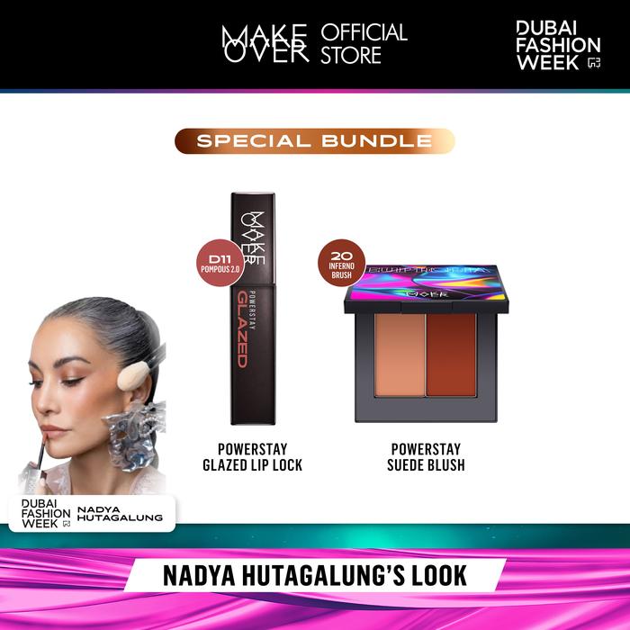 Gambar [DUBAI FASHION WEEK] MAKE OVER Complete Glam Set Bundle: Paket Komplit Make Up Complexion, Mata, dan Bibir Lipcream Bedak Eye Shadow Lipgloss Lipstick Foundation DFW Nadya Hutagalung Pony Mira Agile Zsa Zsa Utari - NADYAHUTAGALUNG dari makeoverid_NEW undefined Tokopedia