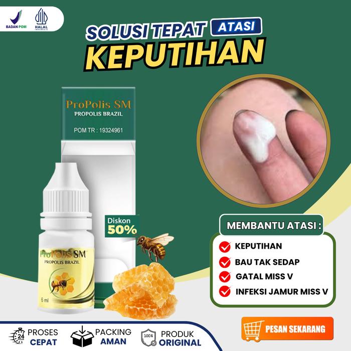Gambar Propolis SM Untuk Keputihan Bau Becek, Atasi Gatal Di Miss V, Penghilang Lendir Abnormal, Infeksi Jamur, M.I.O.M dan K.I.S.T.A Untuk Wanita dari Herbal 3A undefined Tokopedia