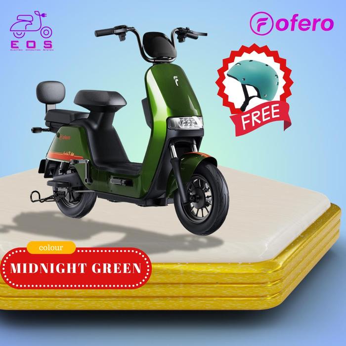 Gambar Sepeda Listrik Ofero Ledo 3 Lit - Power 500 Watt - Midnight Green dari EOS Bike undefined Tokopedia