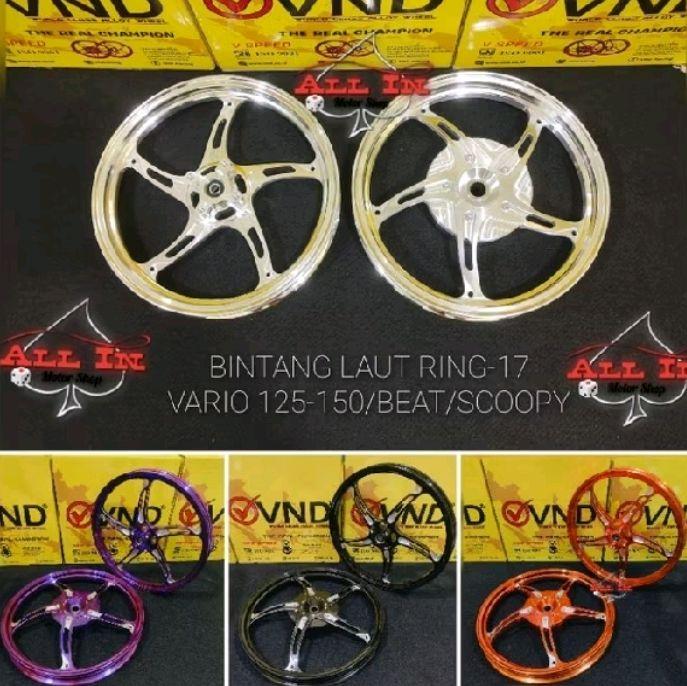 Gambar VND Velg Racing New Speed Ring 17 Vario 125 150 160 CBS/Beat Scoopy Genio Bintang Laut 1.40/1.60-17 - beat/scoopy/genio, orange dari Nzgarage15 undefined Tokopedia