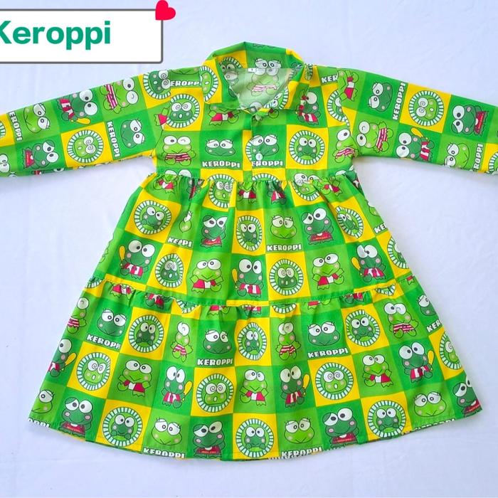 Gambar Baju Dress Perempuan Anak 1-5 Tahun - lengan panjang Model Terbaru Bayi Katun Cewek - keropi, 4-5thn dari E-NYJ fashion undefined Tokopedia