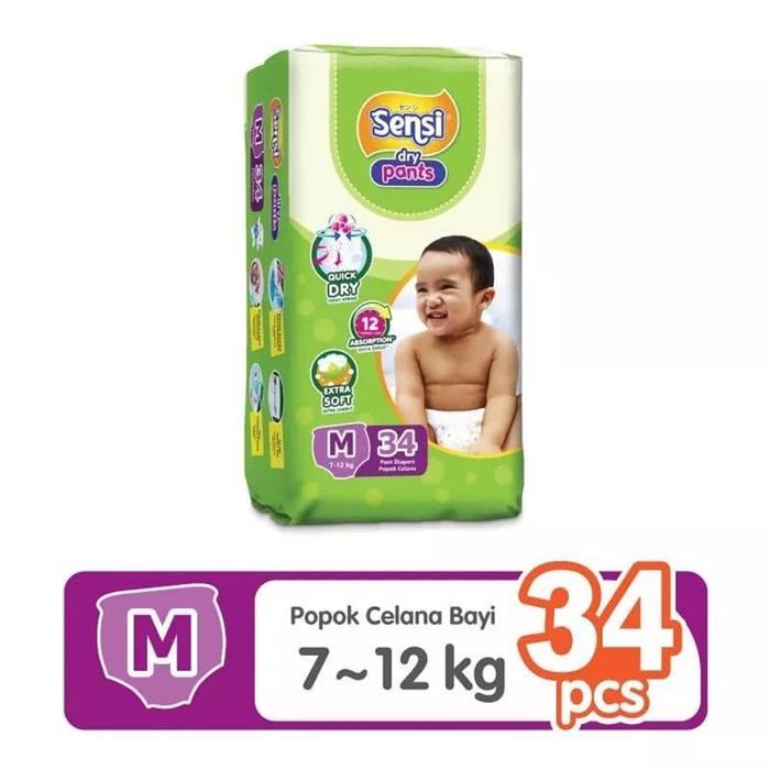 Gambar Happy Nappy Smart Pants Popok Bayi 1 Ball S M L XL All Varian Merek Diapers Anti Ruam Merah - SENSI DRY PANTS (M34) 1 BALL dari Smile Baby Kids Shop undefined Tokopedia