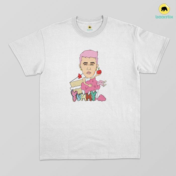 Gambar SHINZO - Tshirt Yummy - Kaos Justin Bieber - Baju Beliebers - Tshirt Konser - Baju JB - White, S dari Busana Pria Kasual undefined Tokopedia