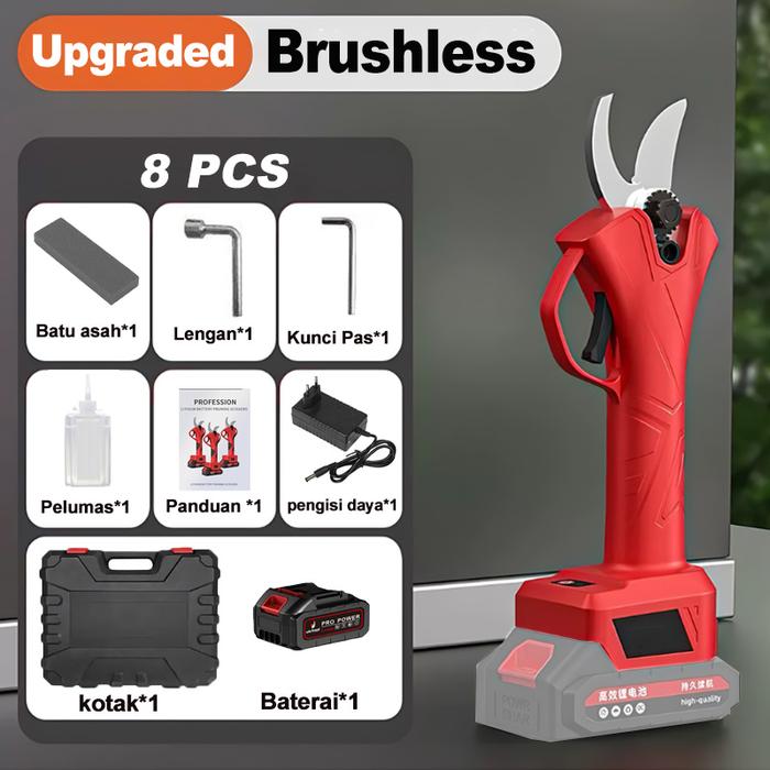 Gambar Dewei Gunting dahan elektrik 600W Brushless Portabel Pruning shear Gunting taman listrik garden pemangkas dahan ranting pohon - merah/1 baterai dari Dewei-Tool undefined Tokopedia