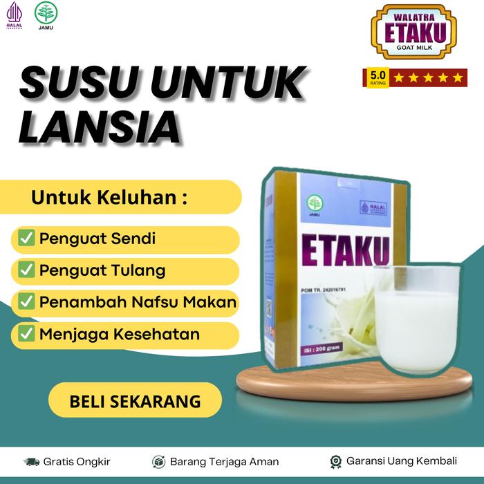 Gambar Etaku Susu Kambing Etawa untuk Kesehatan Tulang dan Sendi Lansia - 200 gr - Etaku dari Fadilla Obat Herbal undefined Tokopedia