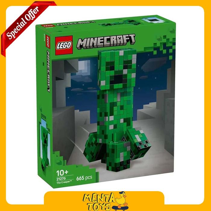 Gambar LEGO Minecraft 21276 The Creeper Iconic Gaming Room Decor Posable Movable Tilts dari Menta Toys undefined Tokopedia