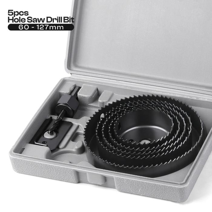 Gambar Holesaw Set 5Pcs Mata Bor Pelubang Kayu Pipa PVC 60-127MM - 6818 - 5PCS dari Raisu Mall undefined Tokopedia