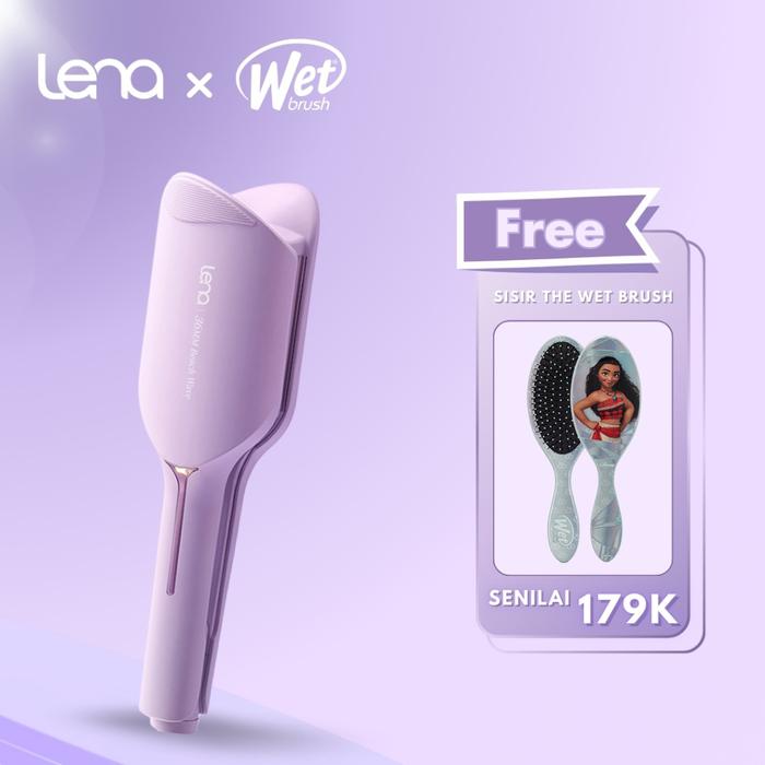 Gambar Lena x Wetbrush Beach Waver LN-S12-32 32mm - Catok Rambut Gelombang Catokan Korean Wavy Hair Turbo ion technology Catokan Keriting Natural Suhu Mati Otomatis dari The Wet Brush Indonesia undefined Tokopedia