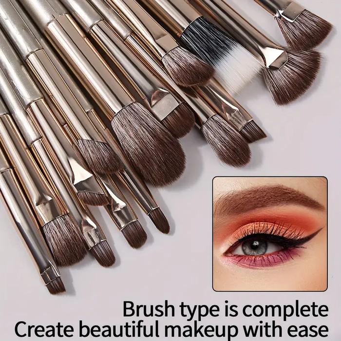 Gambar 15pcs Makeup Brushes Set Soft Synthetic Eye Makeup Brush Set Blending Eyeshadow Eyeliner Crease Eyebrow Brightening Eye Brush dari Ademda Store undefined Tokopedia