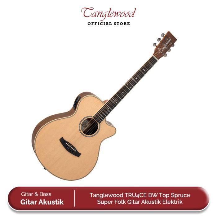 Gambar Tanglewood TRU 4CE BW Top Spruce Super Folk Gitar Akustik Elektrik dari Tanglewood Official Store undefined Tokopedia