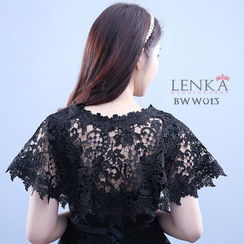 Gambar BOLERO LACE KOREA AKSESORIS WEDDING PESTA OUTER HITAM BWW013 - Hitam dari Lenka Wedding Shop undefined Tokopedia