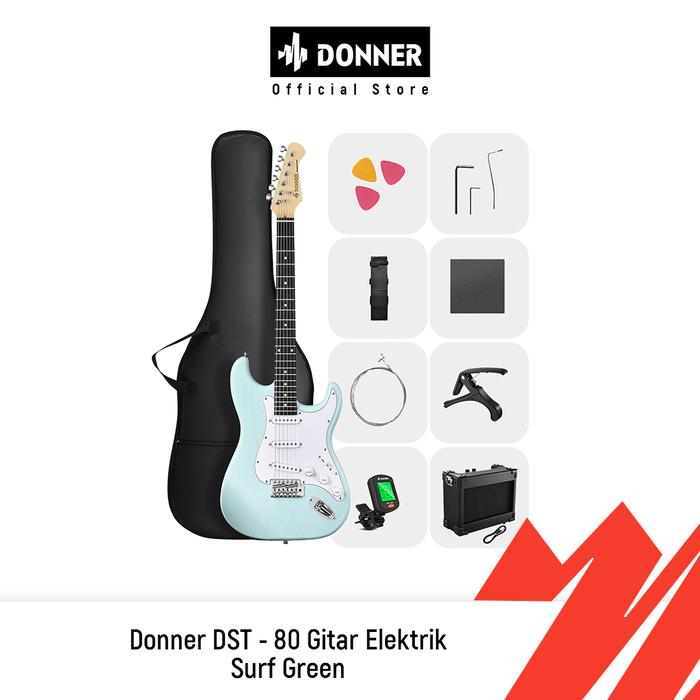 Gambar Donner DST - 80 Gitar Elektrik - Surf Green dari Donner Official Store undefined Tokopedia