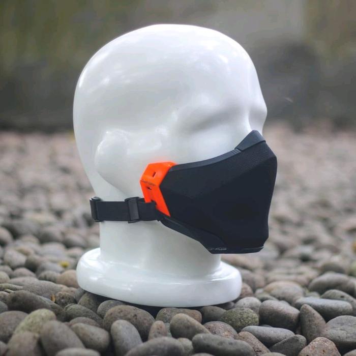 Gambar Cyform Mask cfx03 Masker Cyform Cfx03 Half Mask 3D Print Original Cyberpunk - Orange Black, Large dari arjunatechwear undefined Tokopedia