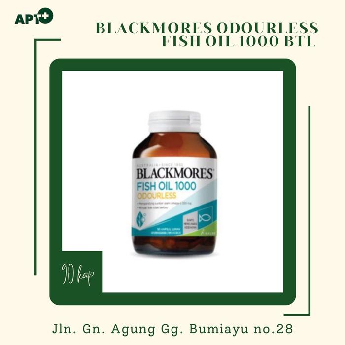 BLACKMORES ODOURLESS FISH OIL 1000 BTL @90 SUPLEMEN MINYAK IKAN OMEGA di  Apotek Apt Plus Bumi Ayu Tokopedia