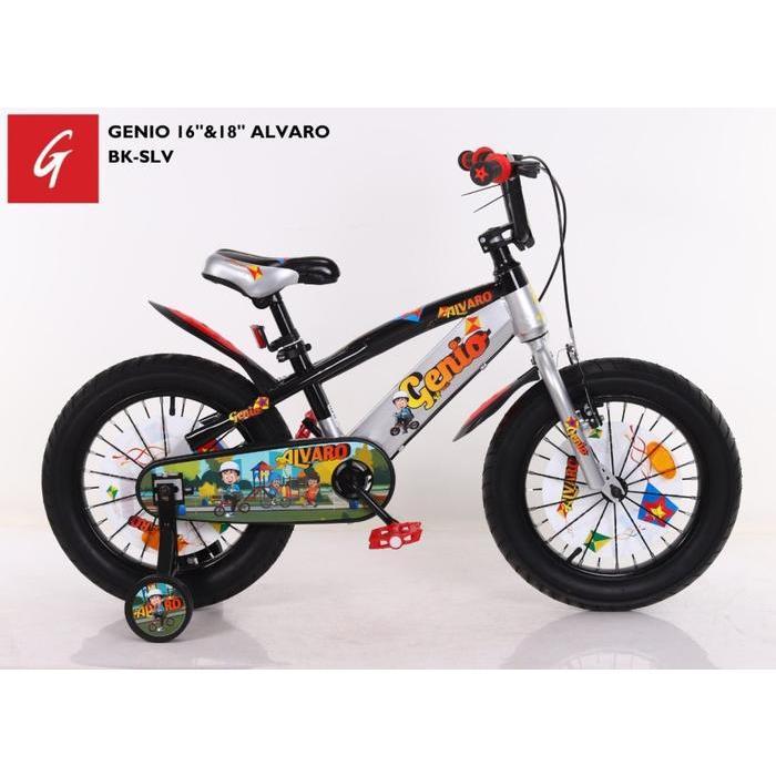 Gambar PREMIUM Sepeda Anak Cowok BMX Mini Genio Alvaro 16 18 inch Roda 4 By United - Hitam, 16 dari Guest Item Clips undefined 4 Tokopedia