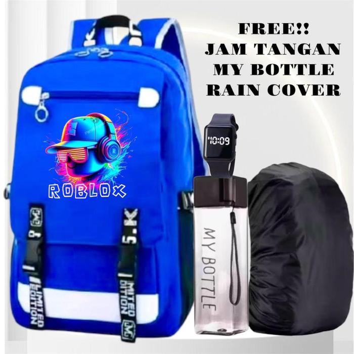 Gambar Tas Ransel Sekolah Anak Uniseks Anti Air Mochila 4in1 E:\DJ ROBLOX 0042 Anak - Praktis dan Multifungsi - Cowo, Cewek Fashion Perempuan Sd Smp - Biru 4in1 dari Mr.Red69 undefined Tokopedia