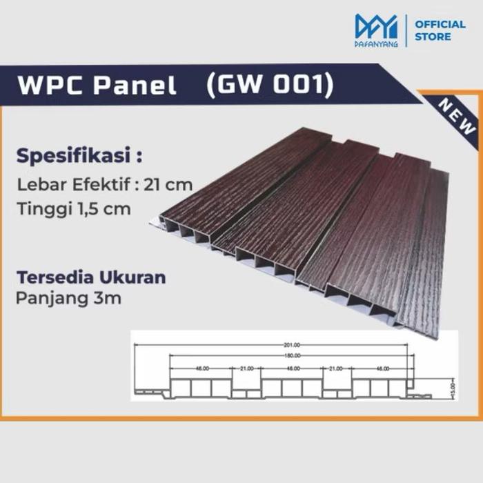 Gambar [1 BOX] WPC Wall Panel Dinding GW 3D Motif Kayu [3M x 21CM] - Dekorasi Aesthetic, Anti Rayap & Tahan Air Home Interior - GW 001 dari Dafanyang Home Interior undefined Tokopedia