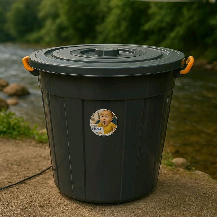 Gambar Ember Plastik 60 Liter Ember Air Kamar Mandi Tong Air 60 L - HITAM dari kasih muraaah undefined Tokopedia