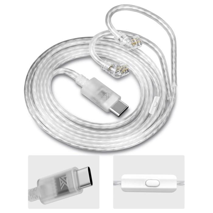 Gambar KZ Type C Oxygen Free Copper Silver Plated Earphone Upgrade Cable - Mic dari Yankee Indonesia Kota Administrasi Jakarta Barat Tokopedia