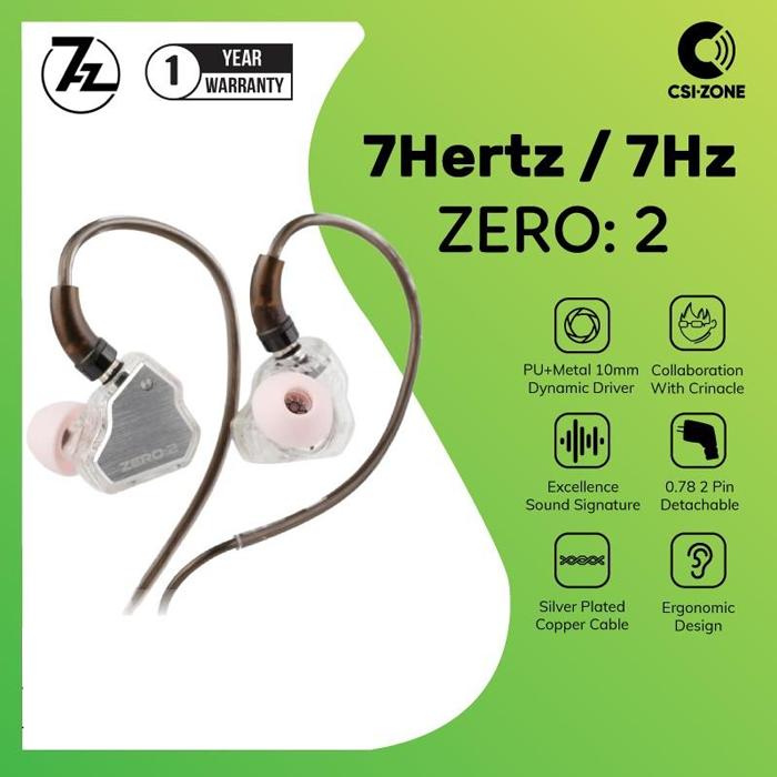 Gambar 7Hz x Crinacle Zero 2 Hi-Fi Dynamic Driver In Ear Monitor IEM Earphone - Silver dari CSI-ZONE undefined Tokopedia
