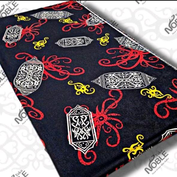 Gambar Kain Batik Motif Khas Kalbar - Hitam dari Noble Pontianak undefined Tokopedia