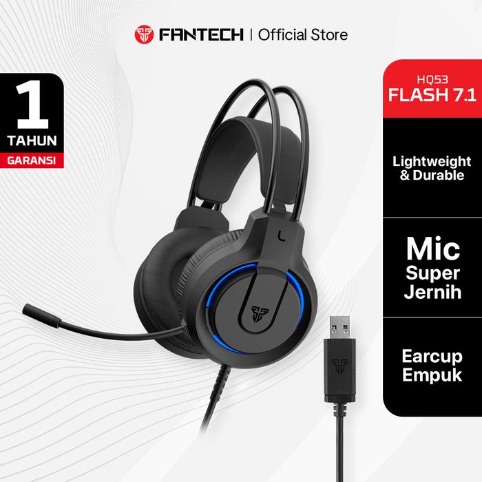 Gambar Fantech FLASH HQ53 7.1 Headset Gaming Laptop Headphone Earphones Komputer Pc Microphone dari Fantech Official Store undefined Tokopedia