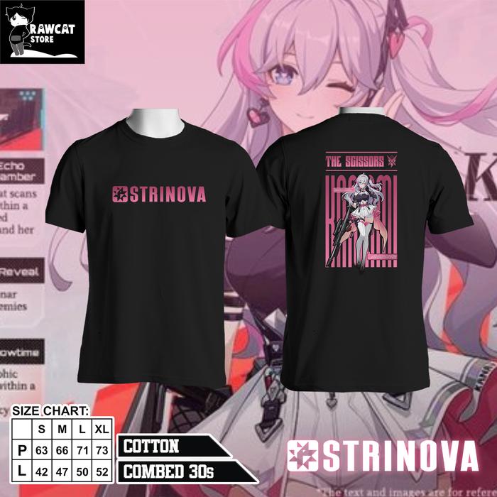 Gambar KAOS - STRINOVA SERIES - KANAMI - THE SCISSORS - STRINOVA GAMES - Putih, S dari Rawcat store undefined 4 Tokopedia