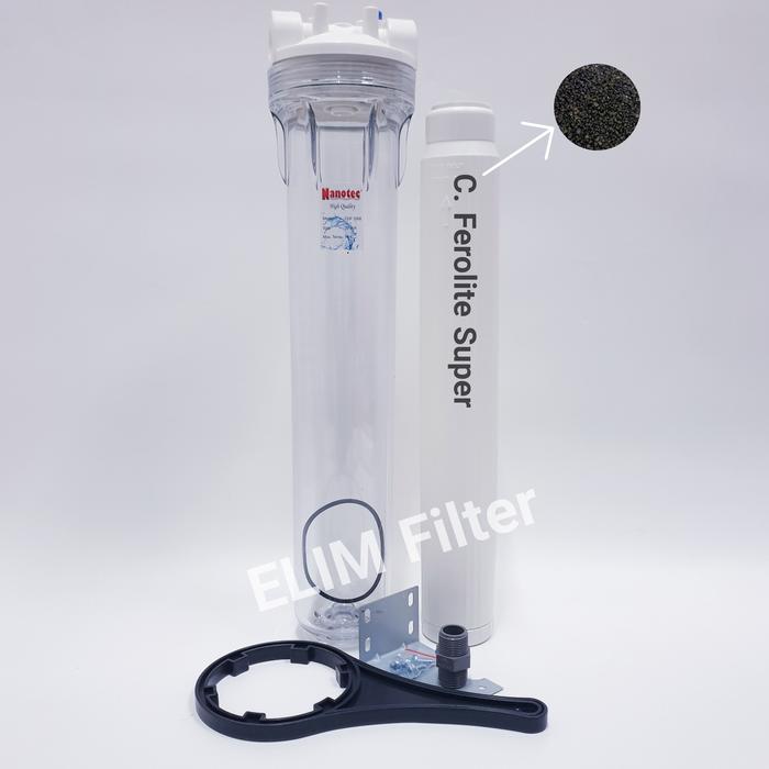 Gambar Paket ONE Housing 20 inch + Catridge Ferolite Super - Biru dari ELIM Filter undefined 3 Tokopedia