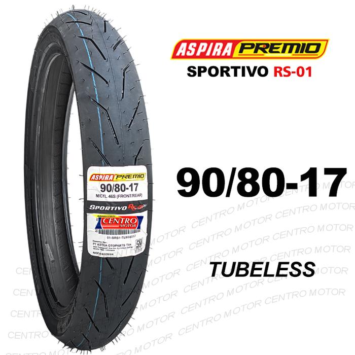 Gambar Aspira Premio Sportivo RS 01 ring 17 Tubeless. Ban soft compound. - 90/80-17 dari CENTRO MOTOR_NEW undefined Tokopedia