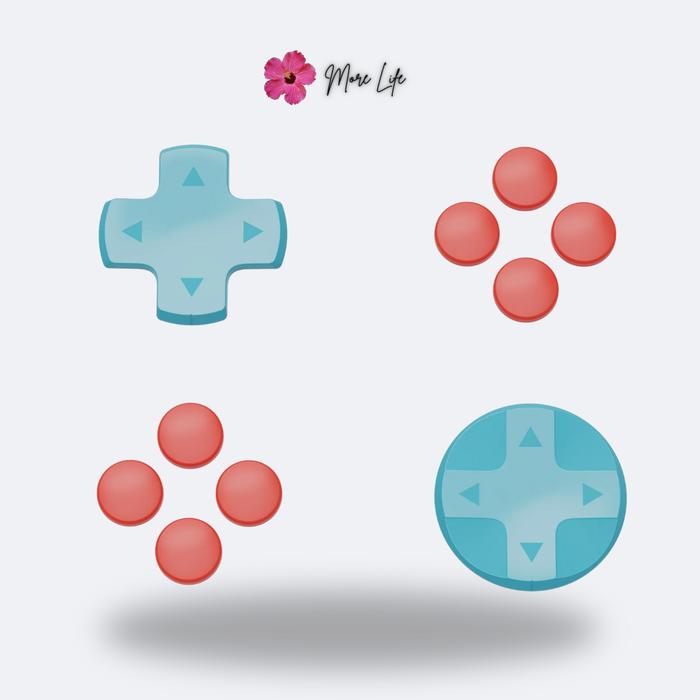 Gambar Savage Raven by Skull & Co. D-Pad Button Cap Set for Nintendo SWITCH 2 - Neon Blue+Red dari MoreLife.Gaming undefined Tokopedia