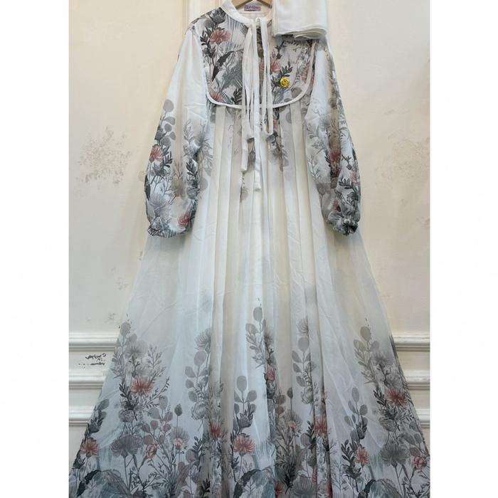 Gambar Kaluna Gamis Satu set plus jilbab by lilaQue signature - Brokenwhite  14, Ld.110cm dari LilaQue undefined Tokopedia