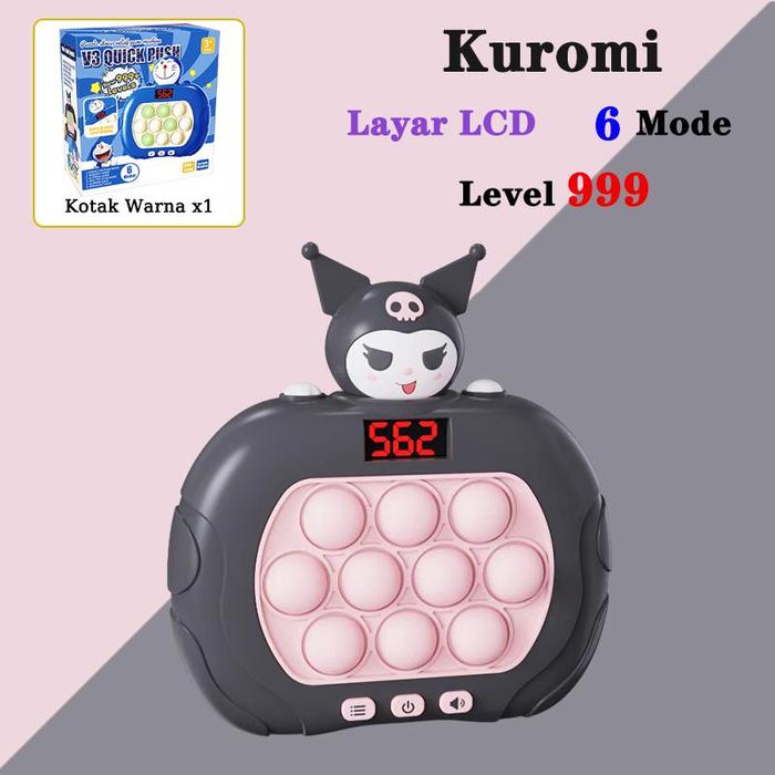 Gambar [Duffy toys][COD] Pop It Elektronik/Pop It Elektronik Generasi 3/Tekan Mesin Permainan Gelembung / Mesin Permainan Dorong Kecepatan / Mainan Dekompresi - LCD-KuromiGH-004 dari Duffy Toys Online Mall undefined Tokopedia
