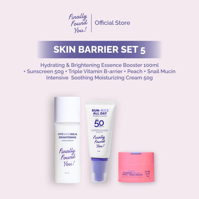 Gambar Finally Found You! BUNDLE SKIN BARRIER SET: Face Cleanser + Toner + Skin Barrier Serum + Moisturizer + Sunscreen - Skin Barrier Set 5 dari Finally Found You undefined Tokopedia