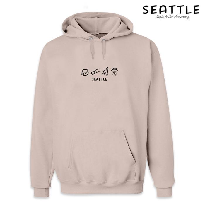 Gambar Seattle Hoodie Space Universe Rocket / Hoodie Space / Hoodie Jumper - Beige, M dari miguar undefined Tokopedia