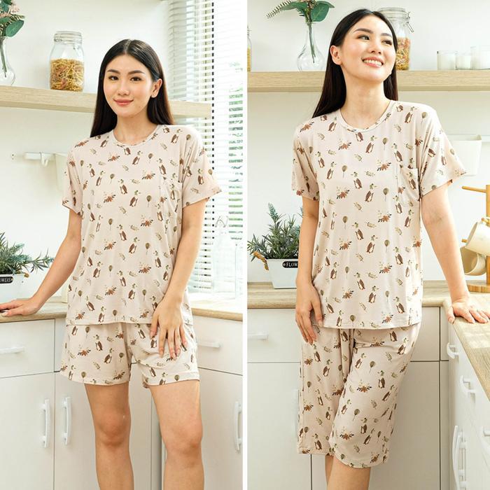 Gambar Cielyn | Spring Series | O - Neck T-Shirt | Tencel Micromodal | Piyama Wanita Tencel Gratisongkir - HADLEY, SHORTPANTS S dari TITINRY undefined Tokopedia