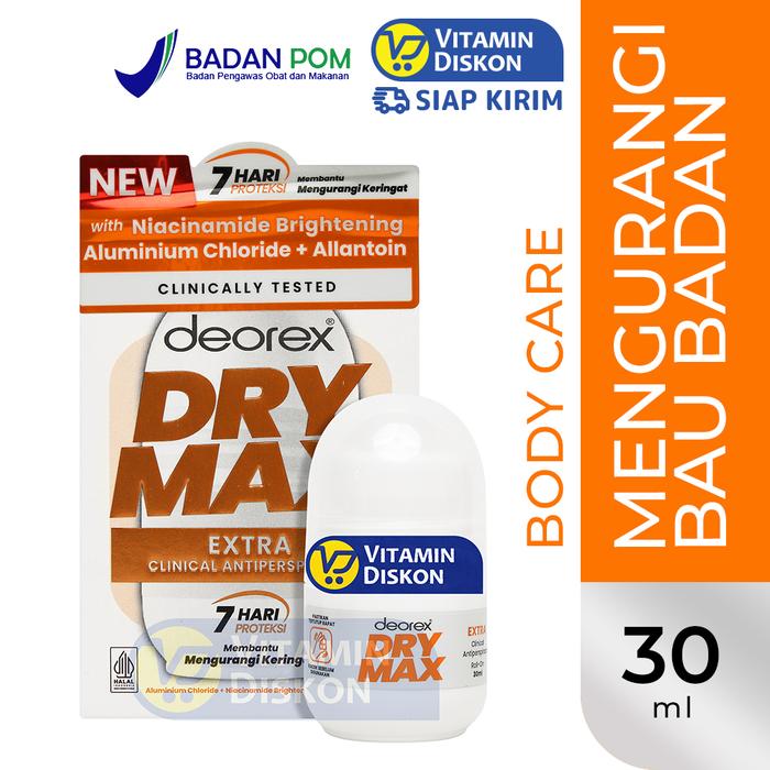 Gambar DEOREX DRYMAX ANTIPERSPIRANT 30ML Kering Deodorant Ketiak Bau Tubuh Roll - EXTRA (ORANGE) dari VitaminDiskon undefined Tokopedia