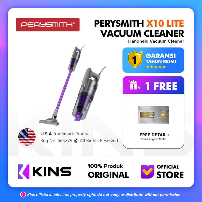 Gambar PerySmith X10 Lite Handheld Vacuum Cleaner Portable Penyedot Debu - X10 Lite dari KINS Official Store undefined Tokopedia