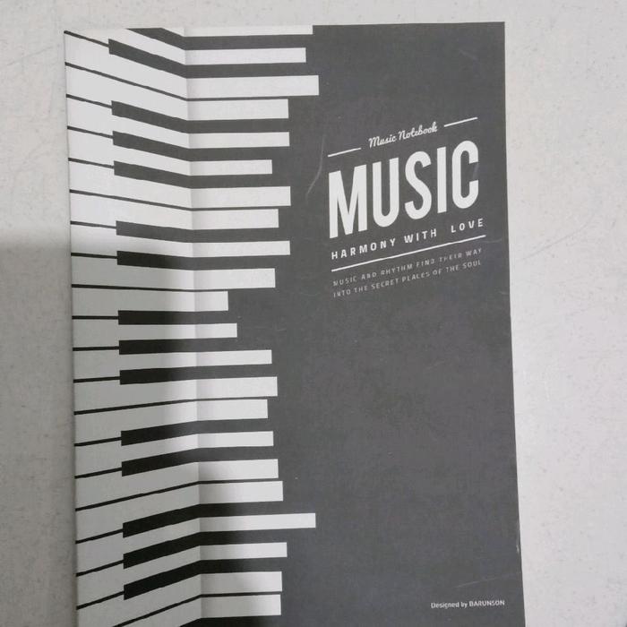 Gambar Music Notebook Buku tulis not balok - B5/24 lembar - designed by BARUNSON dari daisygoodss undefined Tokopedia