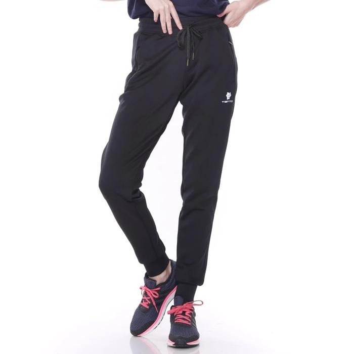 Gambar Tiento Celana Jogger Panjang Long Pants Joger Basic Sporty Black Wanita - BLACK, S dari TIENTO INDONESIA undefined Tokopedia