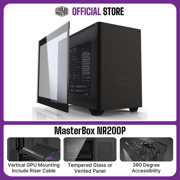 Gambar Cooler Master MasterBox NR200P Mini-ITX PC Case - Black dari Cooler Master Official undefined Tokopedia